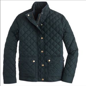 J. Crew Quilted Puffer Jacket - Forest Green | XS